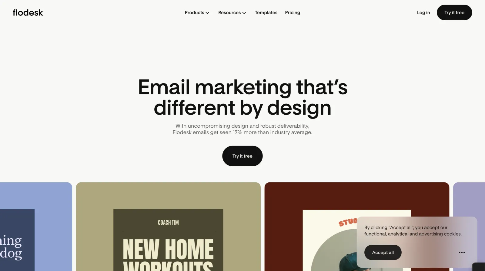 Flodesk homepage