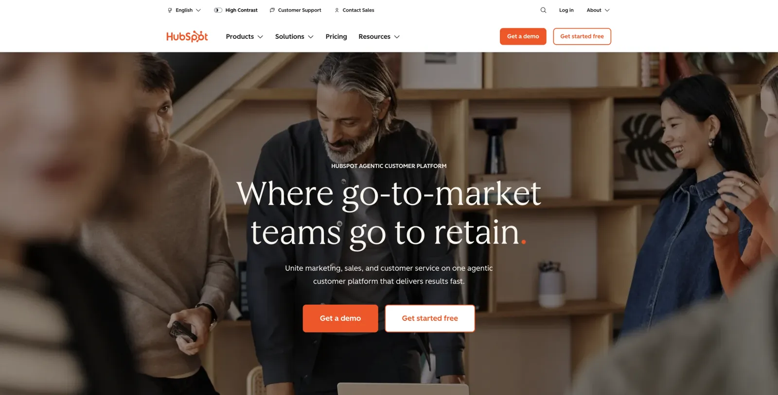 HubSpot homepage