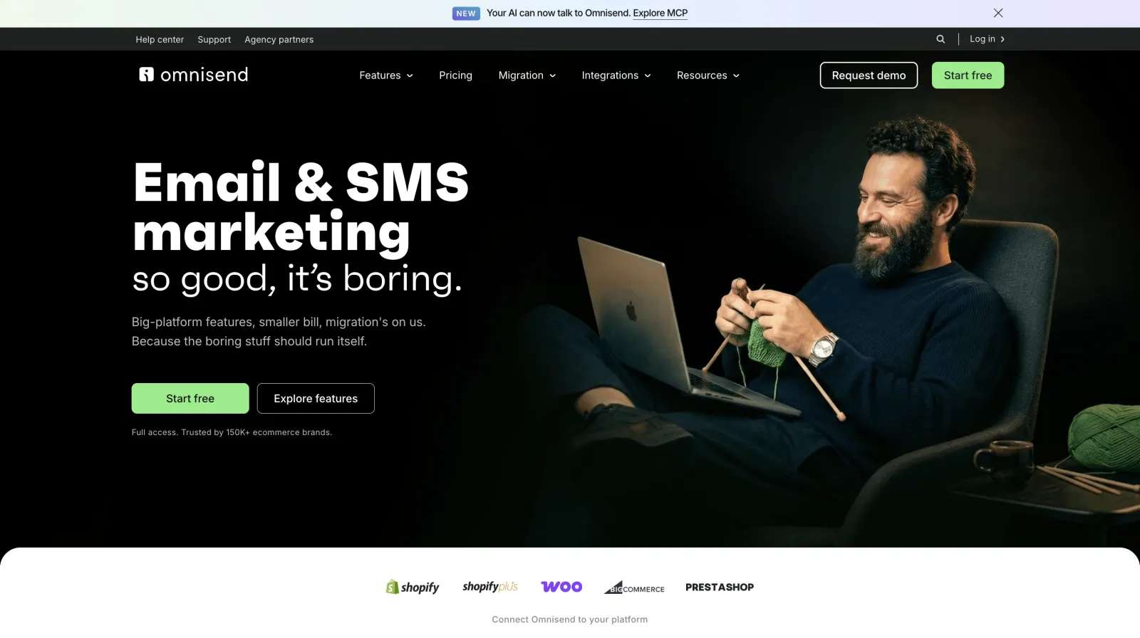 Omnisend homepage