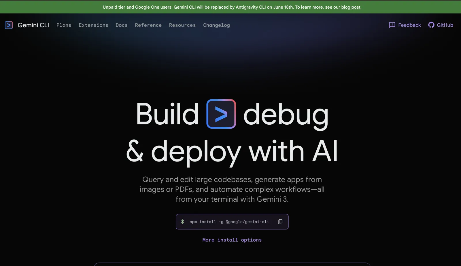 Gemini CLI — product screenshot