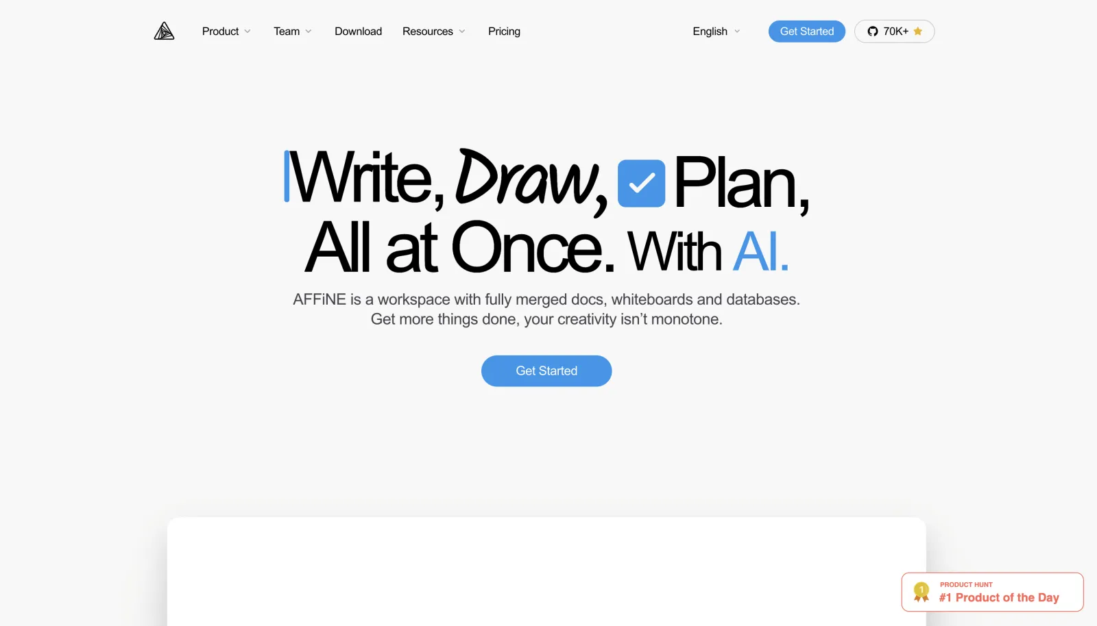 AFFiNE — product screenshot