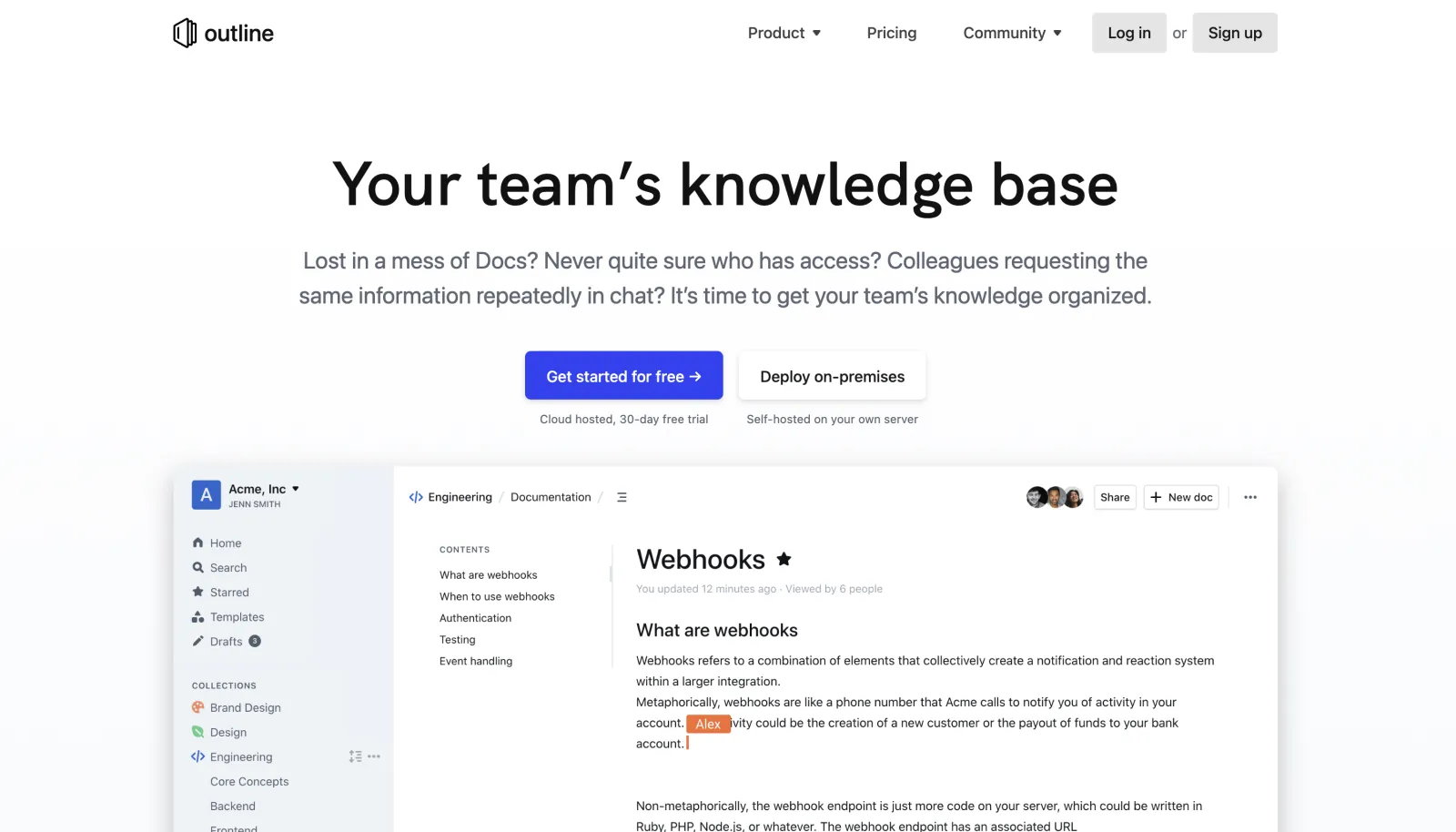 Outline — product screenshot