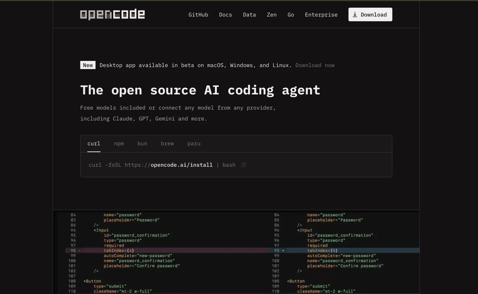 OpenCode — product screenshot