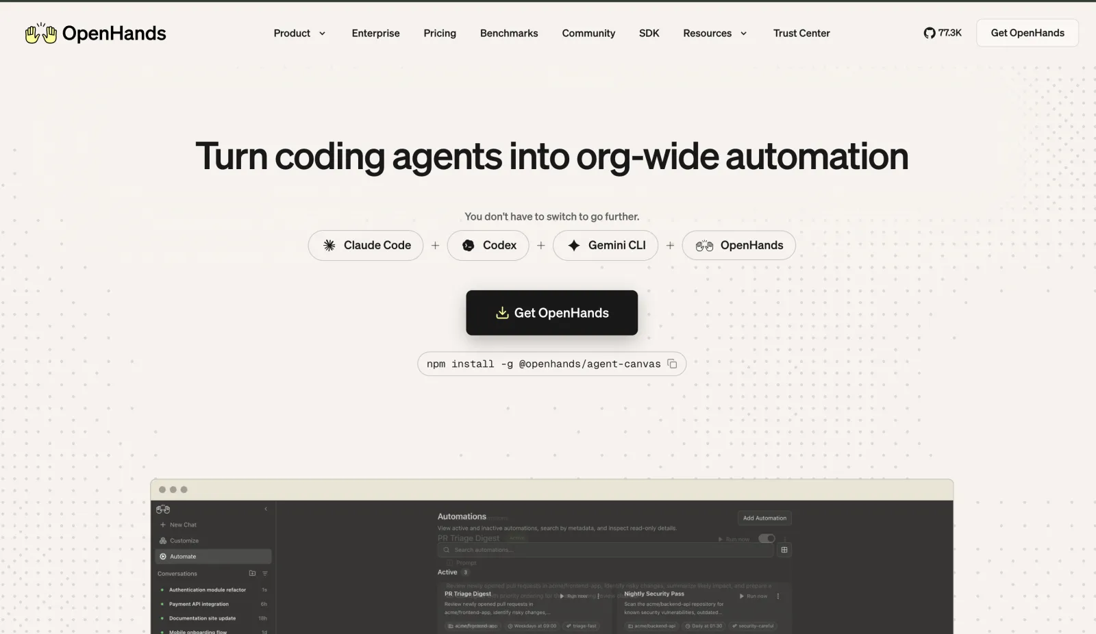 OpenHands — product screenshot